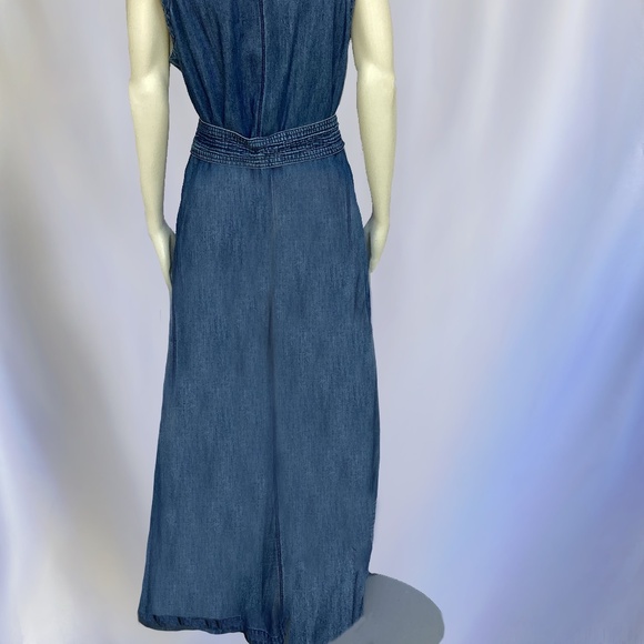 Free People Blue Sleeveless Cecilia Denim Maxi Dress - Picture 4 of 6